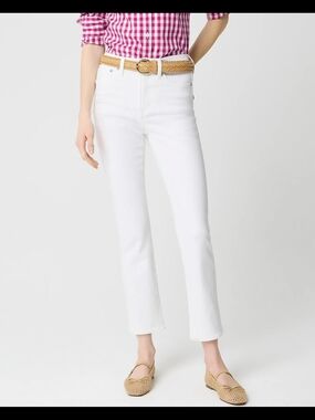 NWT! J.Crew Factory Essential straight white jean in all-day stretch